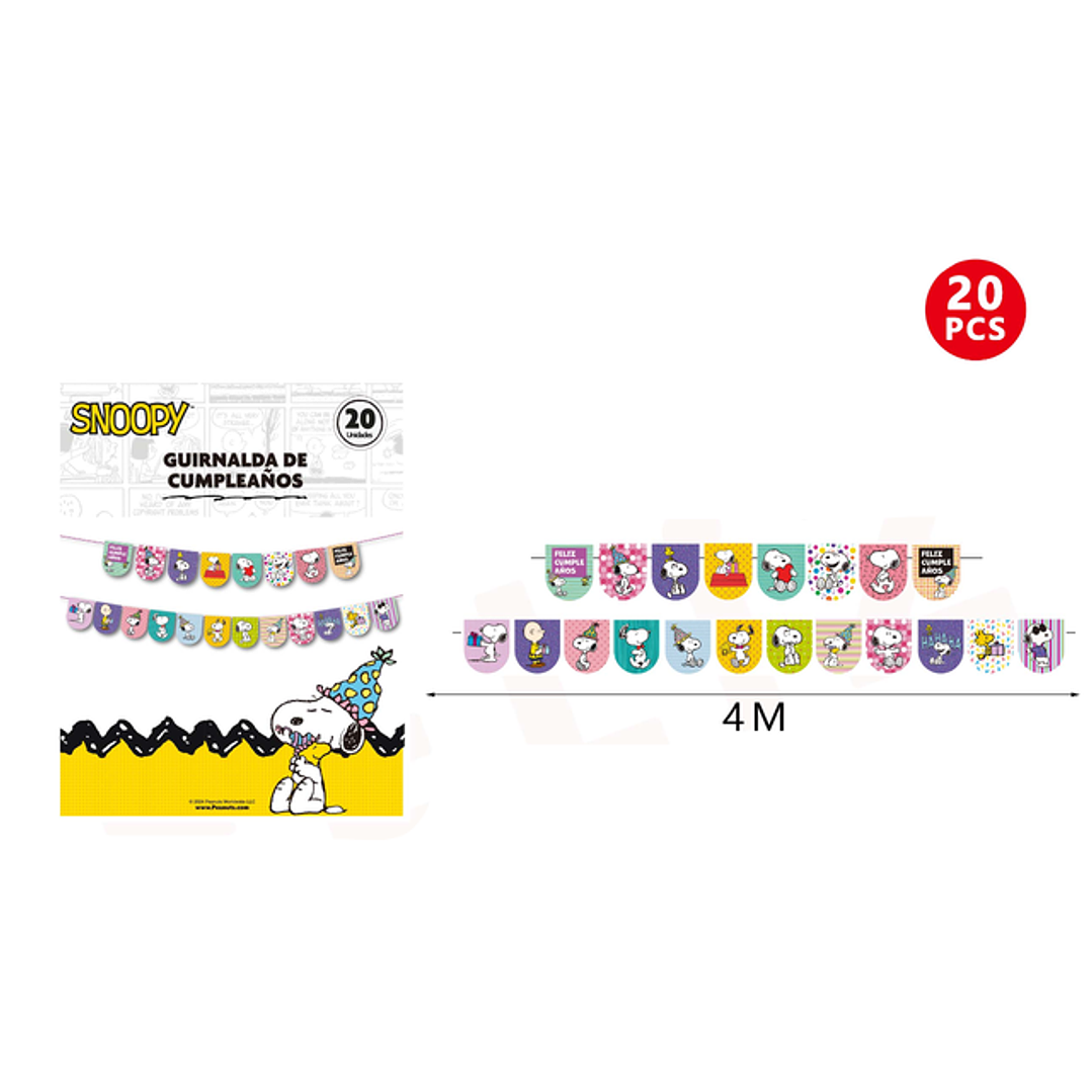 Guirnalda de Cumpleaños Snoopy 4M 20pcs