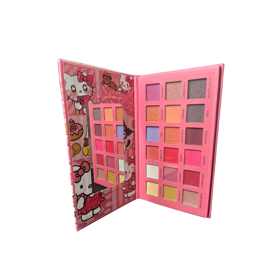 Paleta de maquillaje diseño hello kitty 18 colores