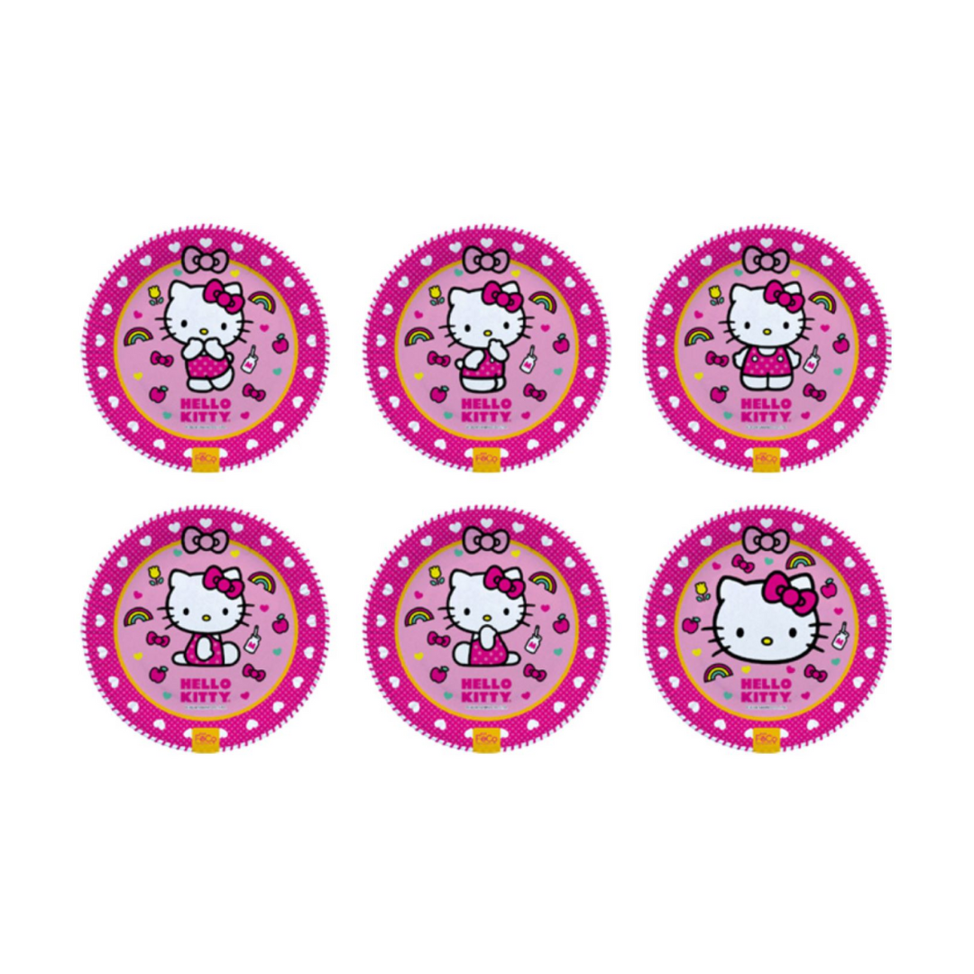 PLATOS 7 REDONDO HELLO KITTY X6UNI
