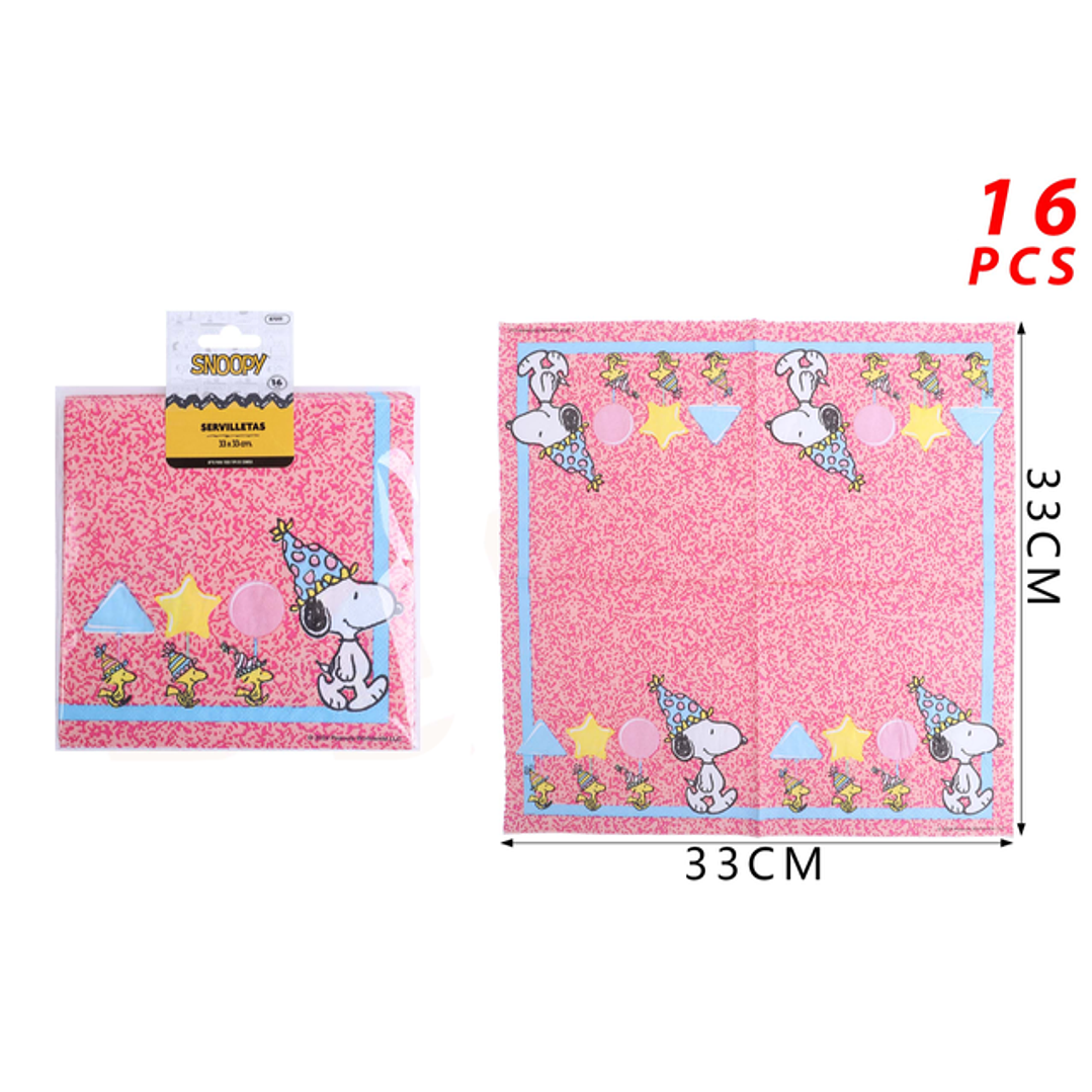 Servilletas Snoopy 16pcs 33x33 cm